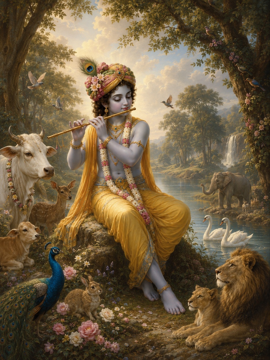 A painting of a child playing a flute
AI-generated content may be incorrect.
