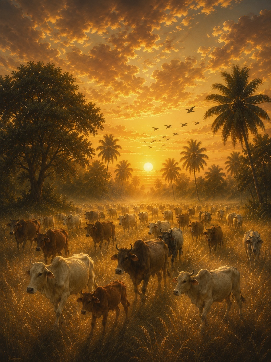 A herd of cows in a field
AI-generated content may be incorrect.